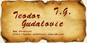 Teodor Gudalović vizit kartica